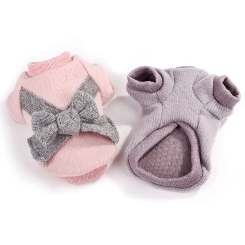 KKWL Supply Pet Clothes Dog Padded Clothes With Bow Knot Of The Back