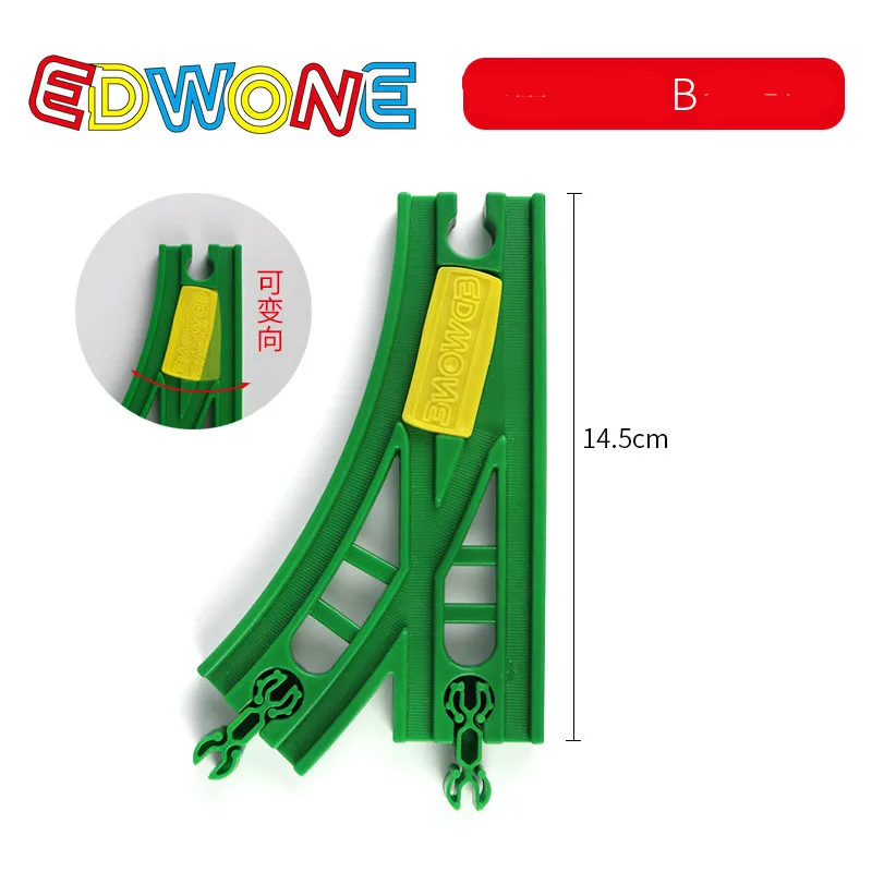 EDWONE, новые деревянные железнодорожные дорожки, аксессуары для железной дороги, все виды деревянных дорожек, различные новые компоненты, обучающие игрушки - Цвет: GREEN TRACK B