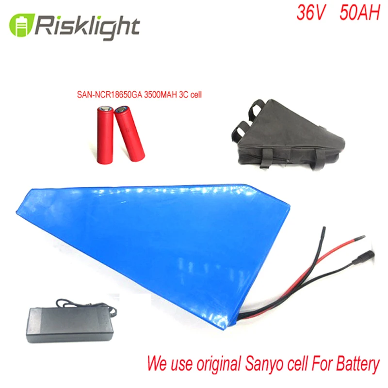 Frame type 36V 50Ah triangle E bike battery 36 Volts Lithium ion battery for 1000W Electric