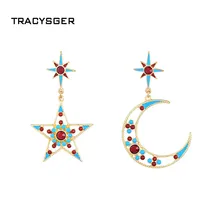 AB-ed01595c/трейсджер/серьги в виде Луны и звезды