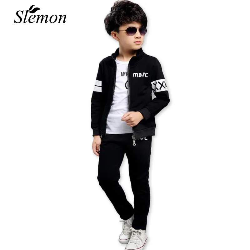 

School Boys Clothing Tracksuit Set New Spring Autumn 2018 Girls Sports Suit Sets Children Outfit Clothes Kid 3 5 7 9 10 13 Years
