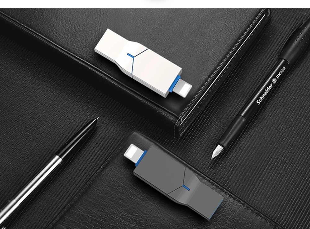 2in1 USB3.0 флеш-накопители, 16/32/64 GB Тип-C USB Диск флеш-накопитель совместим для iPhone iOS Android Тип-C ПК-Серебристый