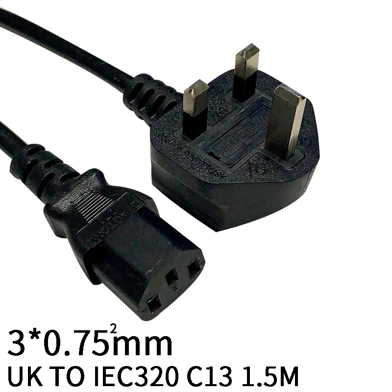 

1.5M UK TO C13 Singapore Power Extension Cable Cord British Lead Cable Cord HK Plug To IEC320 C13 For Laptop Charger LCD TV 13A