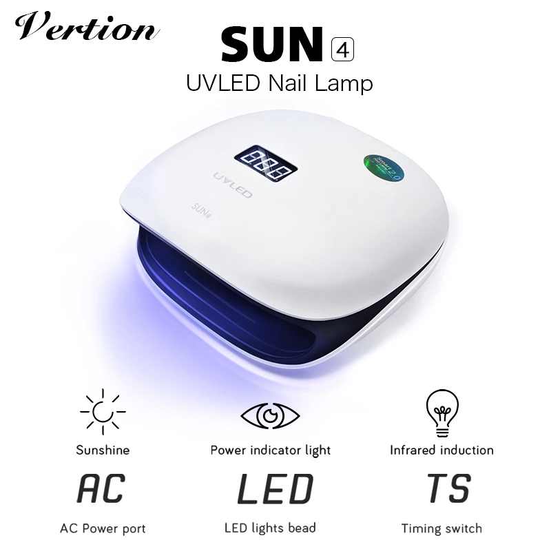 

Verntion Nail Dryer 48W LED Lamp Drying Gel Varnish Nail with Smart Timer Memory Invisible Digital Display Nail Drying Machine