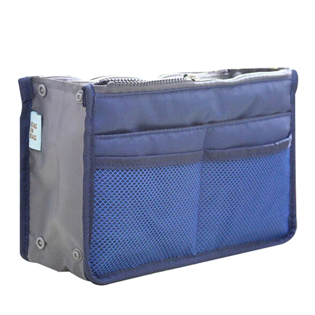 Organizer Insert Bag Women Nylon Travel Insert Organizer Handbag Purse Large liner Lady Makeup Cosmetic Bag Cheap Female Tote -