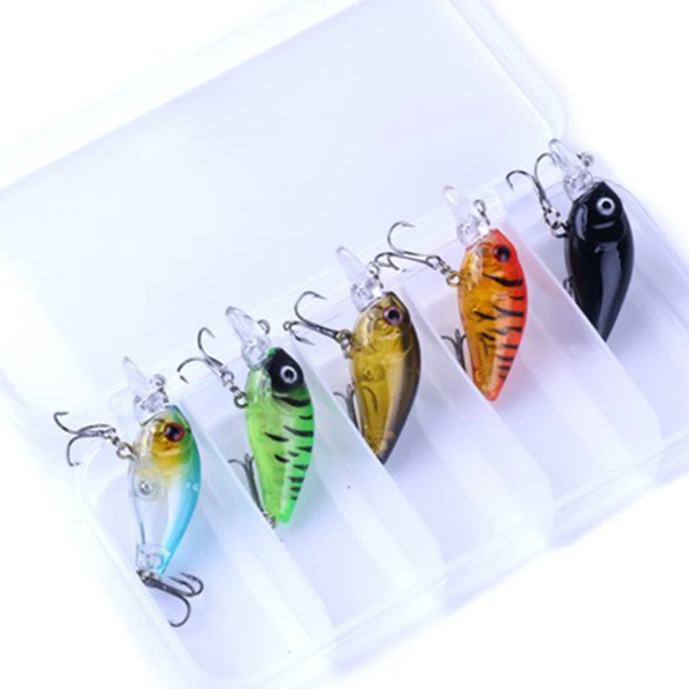 5PCS Fishing Lures Set with Hook Minnow Floating Bait Crankbait Kit Pesca Jig Wobblers Carp Tackle Box | Спорт и развлечения