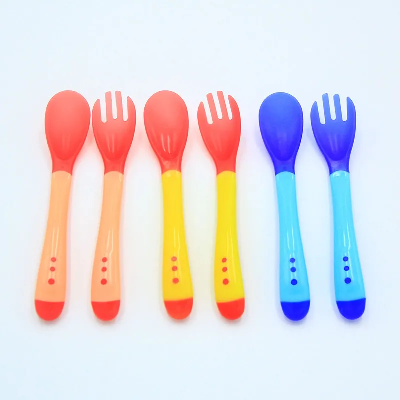 2 шт./компл. детская силиконовая ложка с датчиком температуры|baby spoon set|spoon silicon