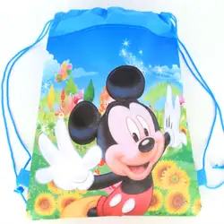 Disney Микки Маус мальчик для вечеринки по случаю Дня Рождения нетканый тканевый рюкзак обратно в школьные сумки детские украшения