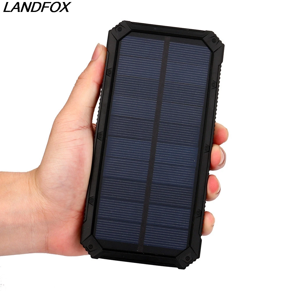 2018 NEW Big promotion Portable External 20000mAh Dual USB Solar