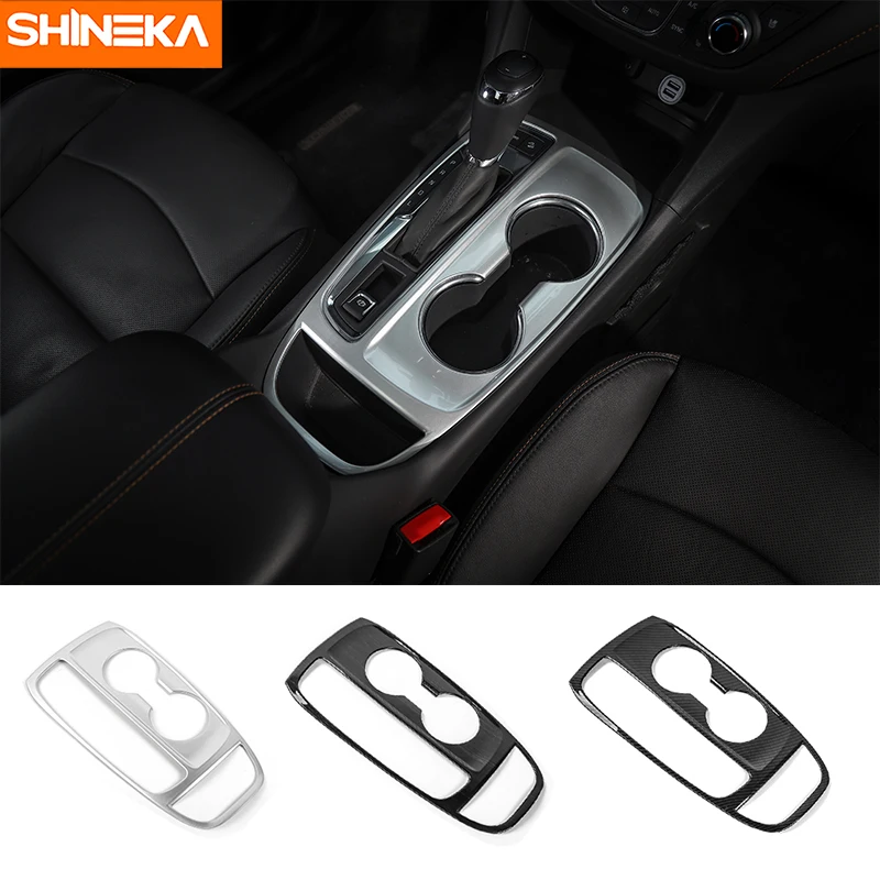 SHINEKA Car Styling ABS Front Water Cup Holder Gear Shift Knob Panel