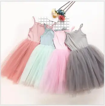 

sling summer dress baby girl clothes 2018 Solid cotton costumes for a girl beach dress for birthday evening party