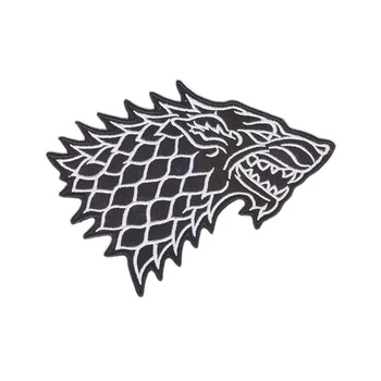 

New Design Game of Thrones Stark Direwolf Embroidered Iron-on Badge Patch