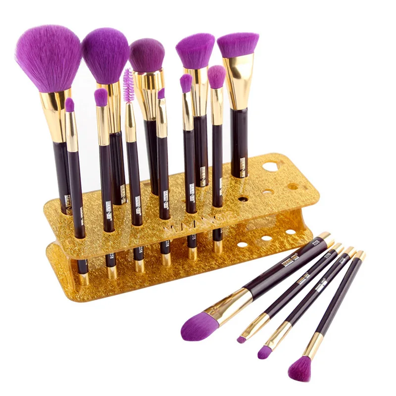 15 Holes Acrylic Makeup Brush Holder Display Shelf Brush Drying Rack Makeup Organizer Storage