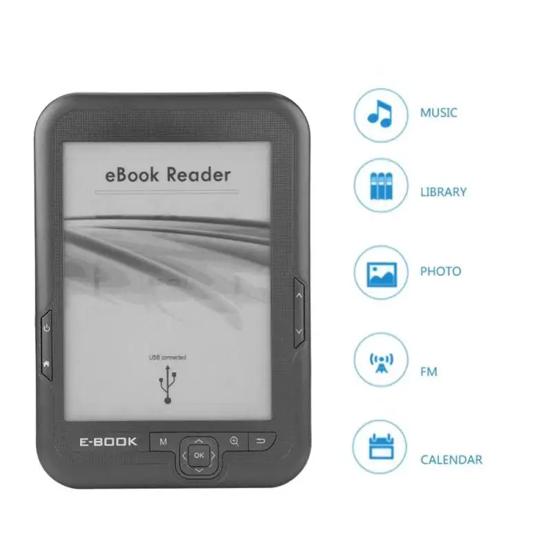 polegada hd eink tela 2500 mah bateria