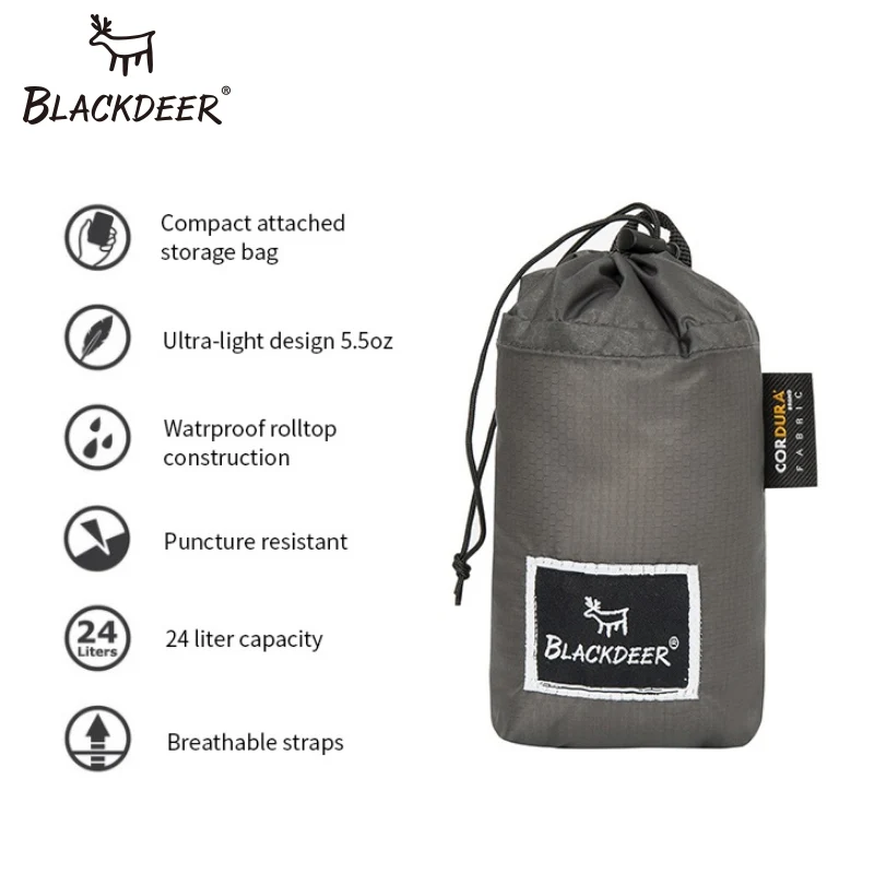 BLACKDEER Outdoor Camping Backpack Waterproof Finest 30D Cordura Bags 24L Ultralight Folding Handy Durable Travel Hiking Bag BLACKDEER Outdoor Camping Backpack Waterproof Finest 30D Cordura Bags 24L Ultralight Folding Handy Durable Travel Hiking Bag