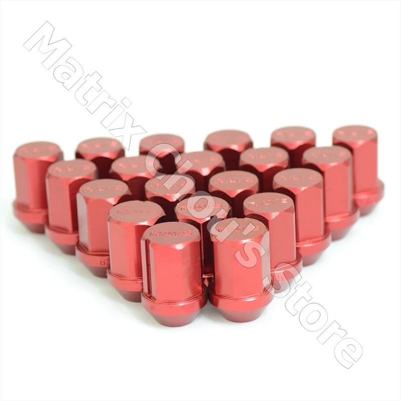 Red Color, Matrix Racing Racing Wheel Nuts / Wheel Screws Anti theft