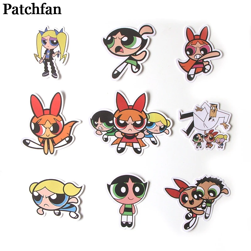 Patchfan 36 шт. Powerpuff девушки мультфильм забавные наклейки для скрапбукинга DIY ноутбук скейтборд мотоцикл домашние декоративные значки A2014