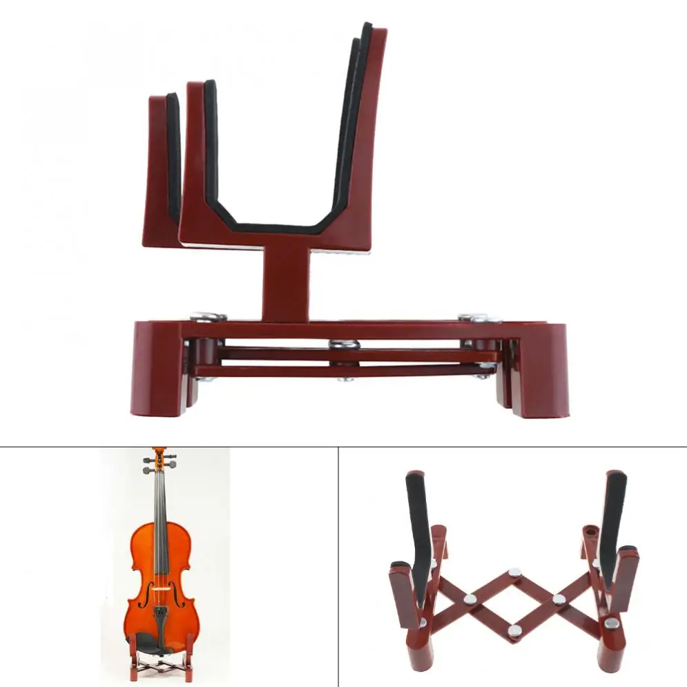 

Adjustable Violin Stand Holder Plastic Foldable Extended Violin Accessories with Sponge Pad for 4/4 3/4 1/4 Violin
