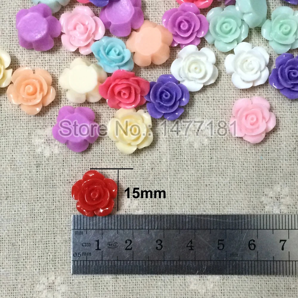 Resin Rose beads embelishments 3