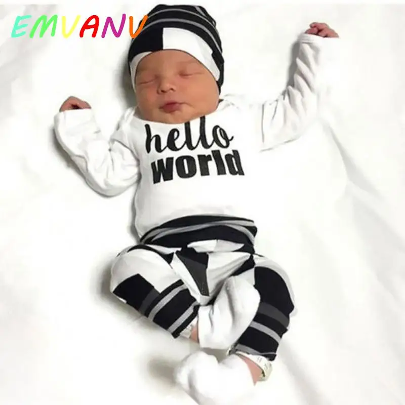 Newborn Baby Girl 3PCS Romper Outfit Lace Frill Short Sleeve Jumpsuit And Flared Jeans And Headband Spring Summer Infant Clothes Sets