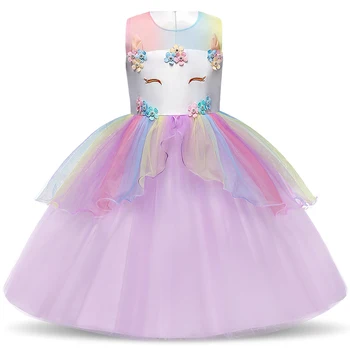 

Summer Kids Dresses For Girls Unicorn Dress Baby Party Clothes Children Princess Dress For Girl Tutu Birthday Outfits 3-8T