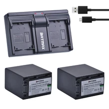 2pcs 3900mAh NP-FV100 FV100 NP FV100 Battery&DualCharger for Sony DCR-DVD103 XR100 for Sony HDR-XR550/E HDR-XR350/E HDR-XR150/E