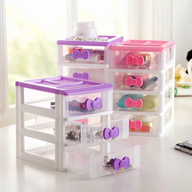 Creative Plastic Drawer Jewelry Storage Box Multi-Function Home Desk Surface Cosmetic Debris Storage Box