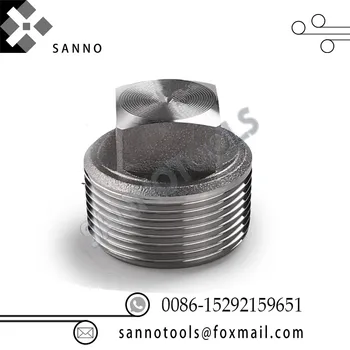 

Stainless steel threaded pipe fittings square plug NPT 1-1/4, NPT 1-1/2, NPT 2, NPT 2-1/2, NPT3, NPT4 tube threaded head plug