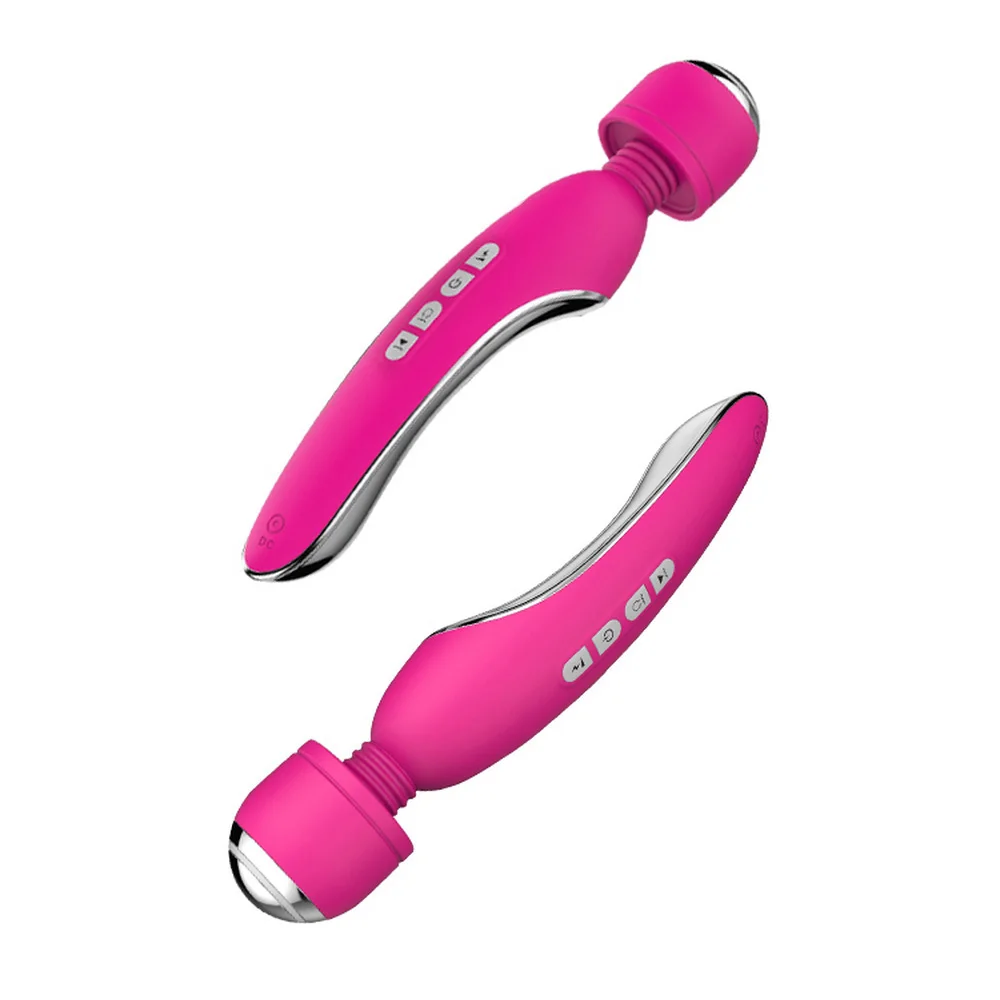  3 Modes Electric Shock Double Vibrator G Spot Vagina AV Massage Wand Vibrator USB Charging Recharge