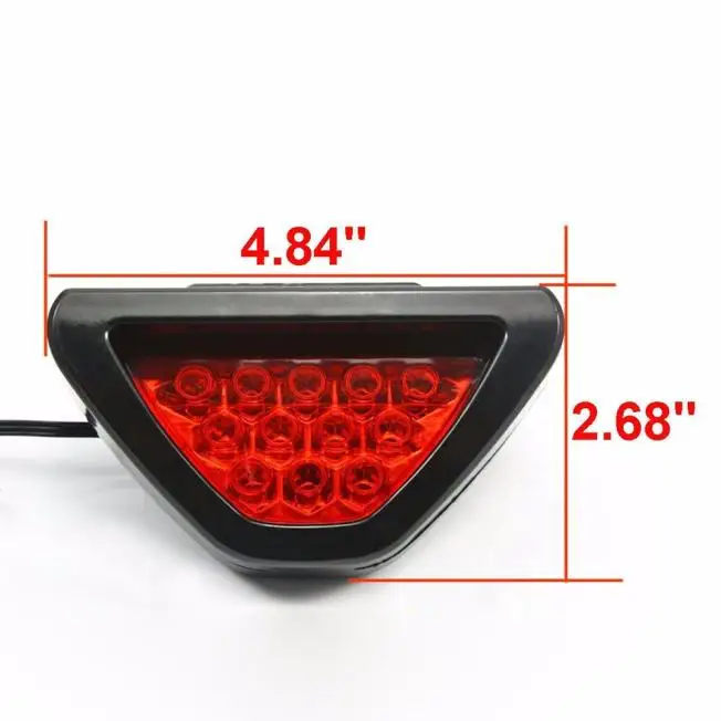 Тормозные огни Универсальный F1 Стиль 12 светодиодный красный задний хвост третий стоп-сигнал безопасности лампа автомобиля светодиодный 3,0
