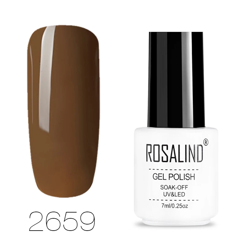 ROSALIND, 7 мл, кофейный цвет, Гель-лак для ногтей,, товар, УФ-лак для ногтей, гибридный гвоздь, Гель-лак для ногтей - Цвет: RC2659
