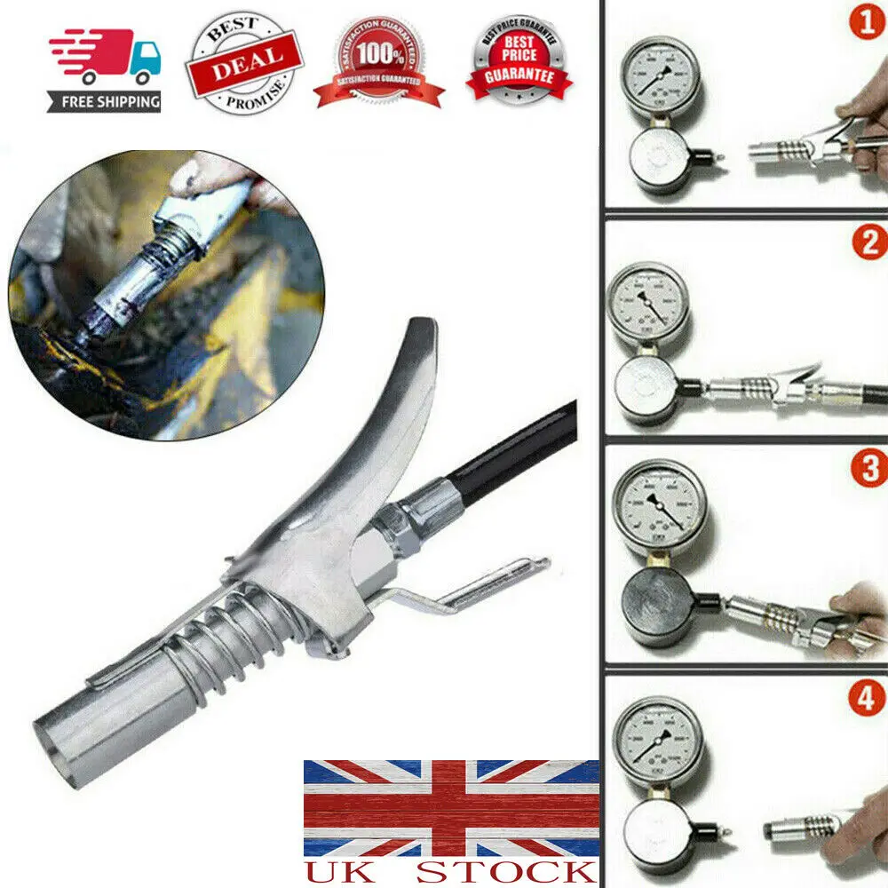 

Professional Grease Gun Coupler Quick Release Lock On Coupling End 1/8NPT
