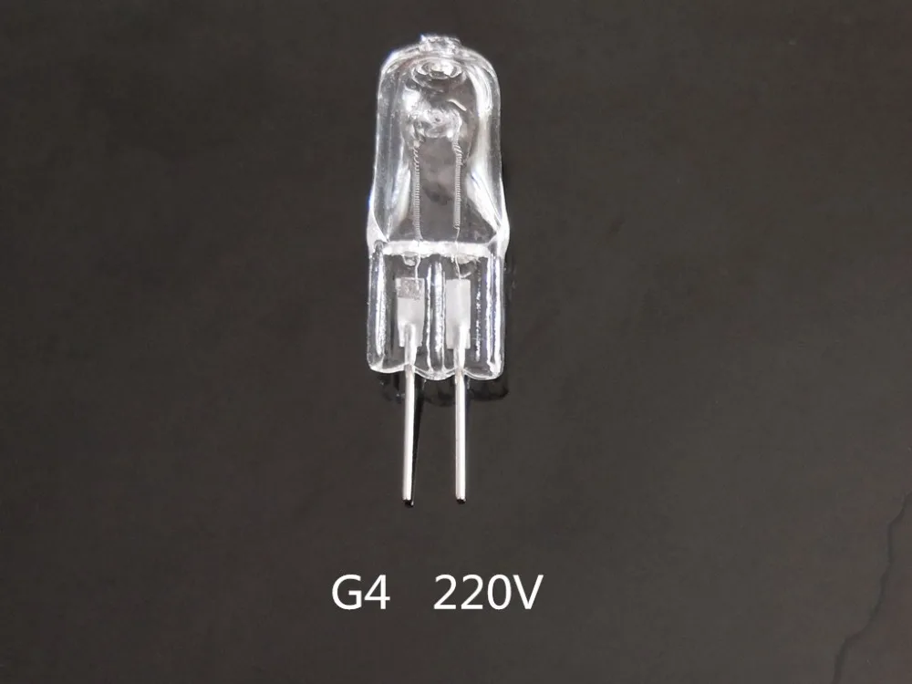 

5pcs G4 220v halogen bulb 20W 35W Crystal bulb 220v G4 50w chandelier light bulb