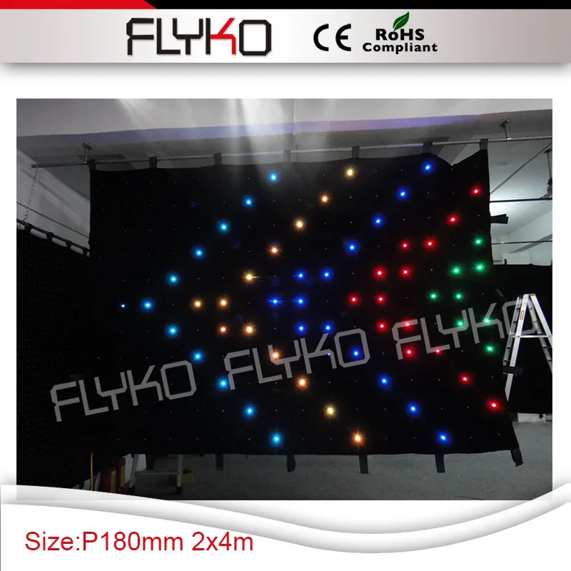 

P18 vivid vision display newest hot size 2m*4m led video curtain RGB led light flexible fireproof