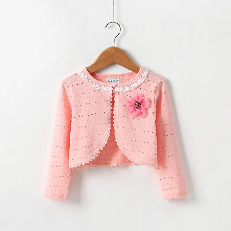 

Hot Sale Fashion Thin Cotton Cardigan For Girls Full-Sleeve Girls Cardigan Shrug 2-10T Girl Clothing Sweaters Spring Summer Wear