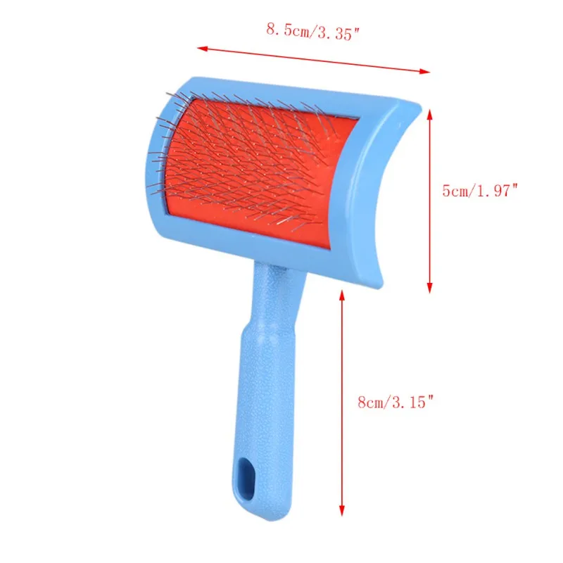 Красный щетка для собак гребень Щенок Кот волос ленточная однопольная гребенная Красота Ванна Массажная щетка для шерсти средства по уходу за животными - Цвет: Красный