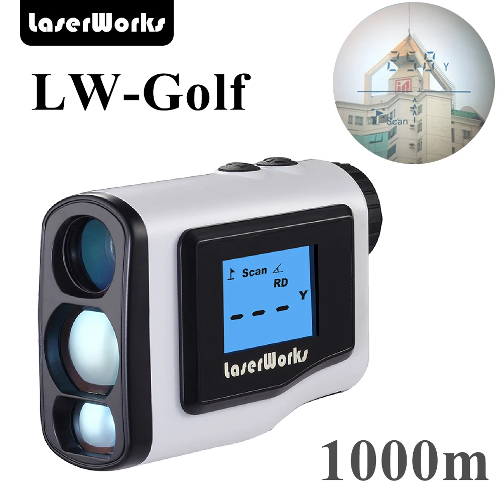 LaserWorks внешний экран считывание гольфа дальномер 600 ярда наклон Вибрация Pinsensor|laser