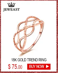18k Pure Gold Rings Noble Diamond 750Solid Female Exquisite Elegant Precious Fine Jewelry Beautiful  Women Ring
