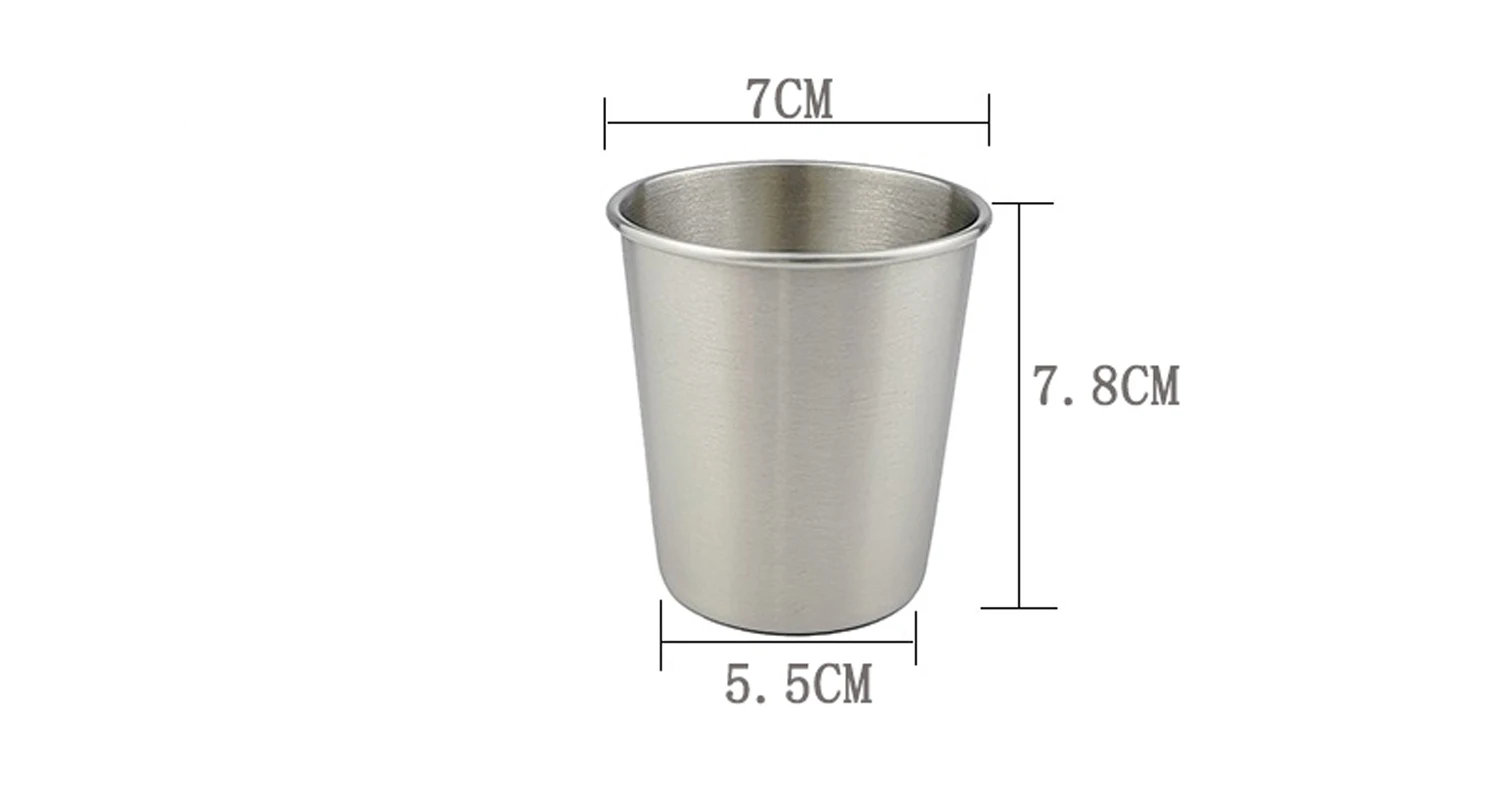 1 компл. 5 шт. 200 мл нержавеющая сталь кемпинг чашка кружка Открытый Кемпинг пеший Туризм складной портативный чай чашки чашка кофейная пивная