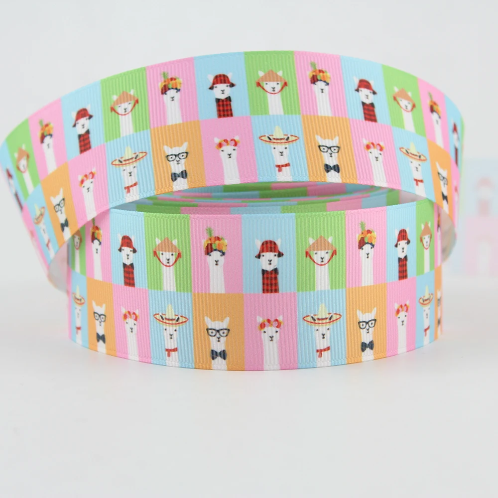 Llamas cartoon character  grosgrain ribbon  (5)