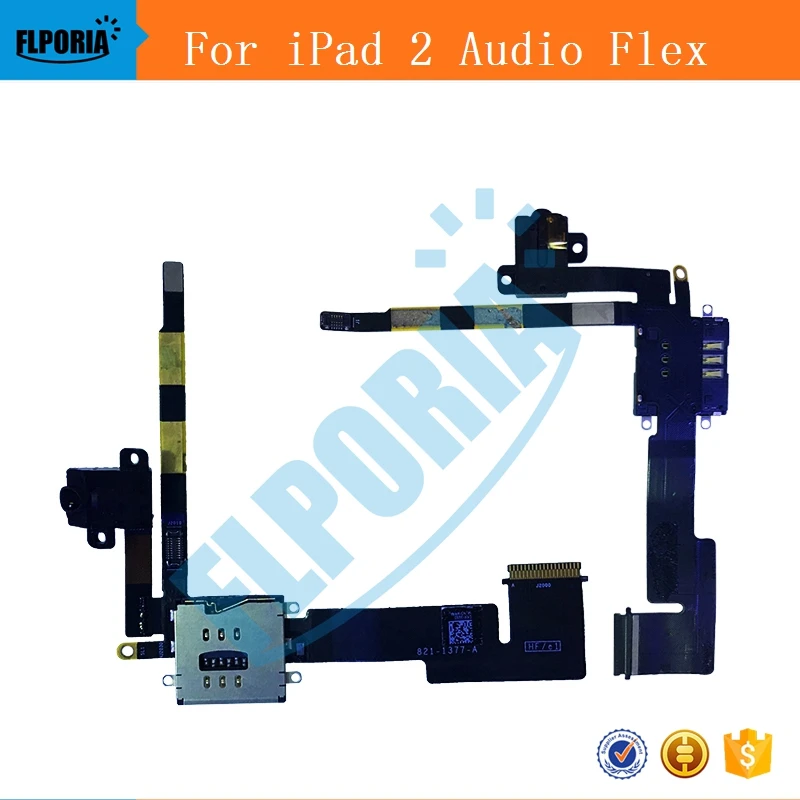IPHT0017 For Ipad 2  Original Audio Flex (3G Version)  Headphone Jack Flex,with Sim Card Holder flex Free Shipping(3)