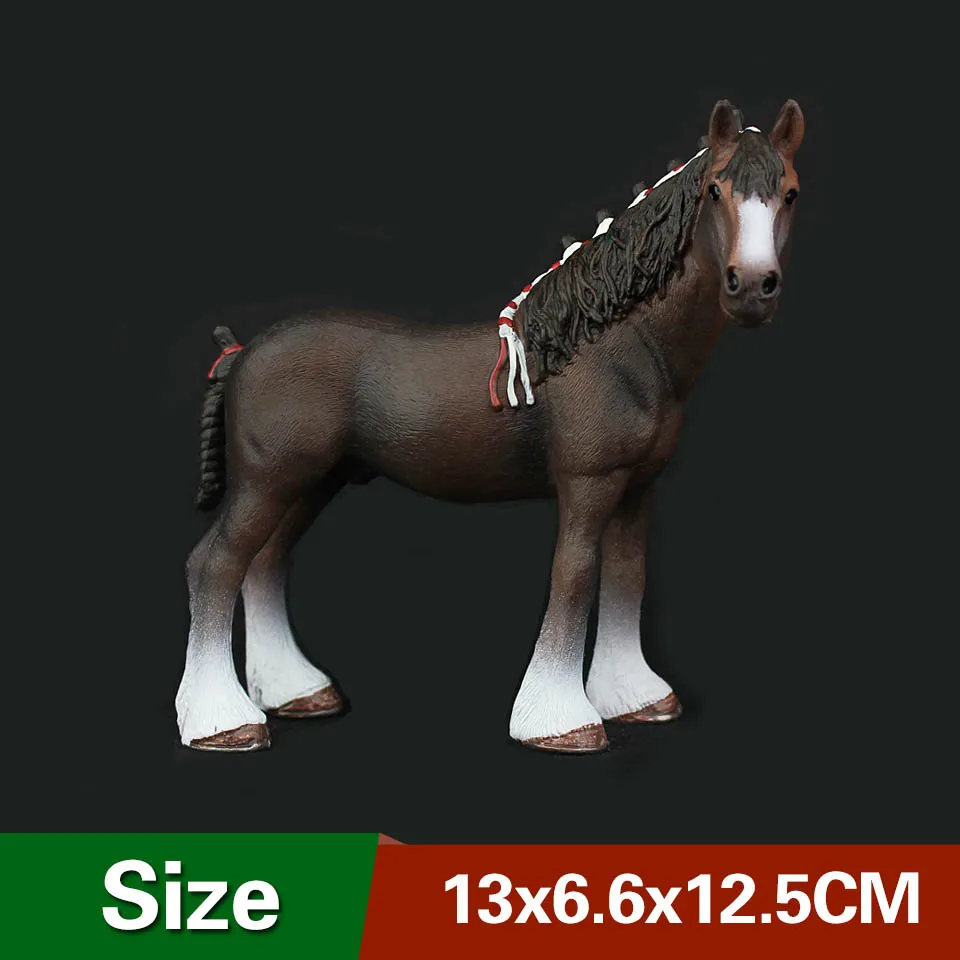 Диких животных модель ранчо лошадь игрушка набор в фигурки детей Образование Подарки орнамент - Цвет: Clydesdale Horse