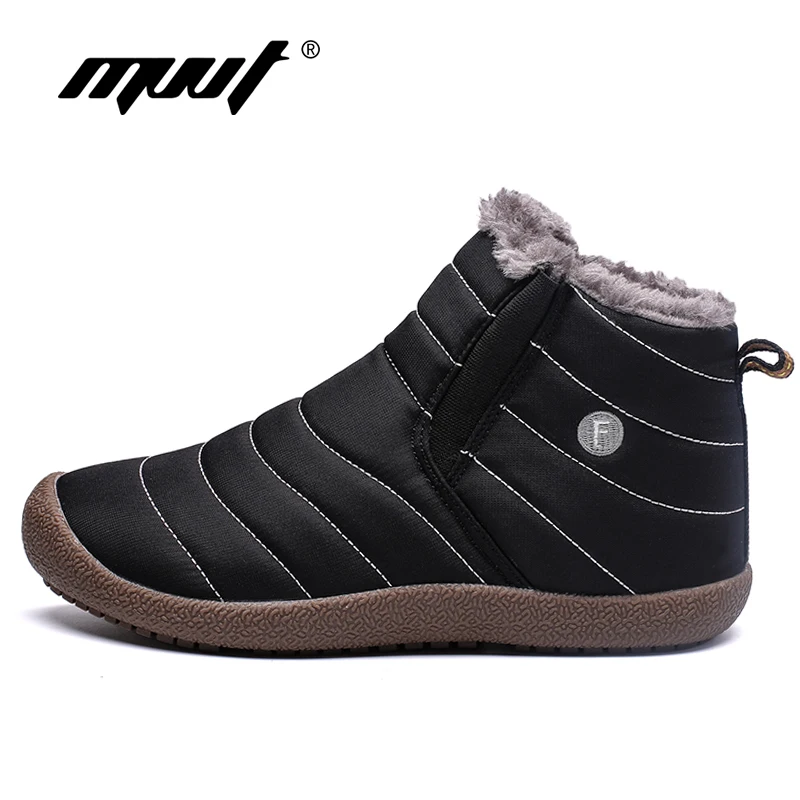 Good Deal Winter Boots Waterproof MVVT Unisex Ankle for Men Shoes Men's with Fur Quality Plus-Size Njoapl1l
