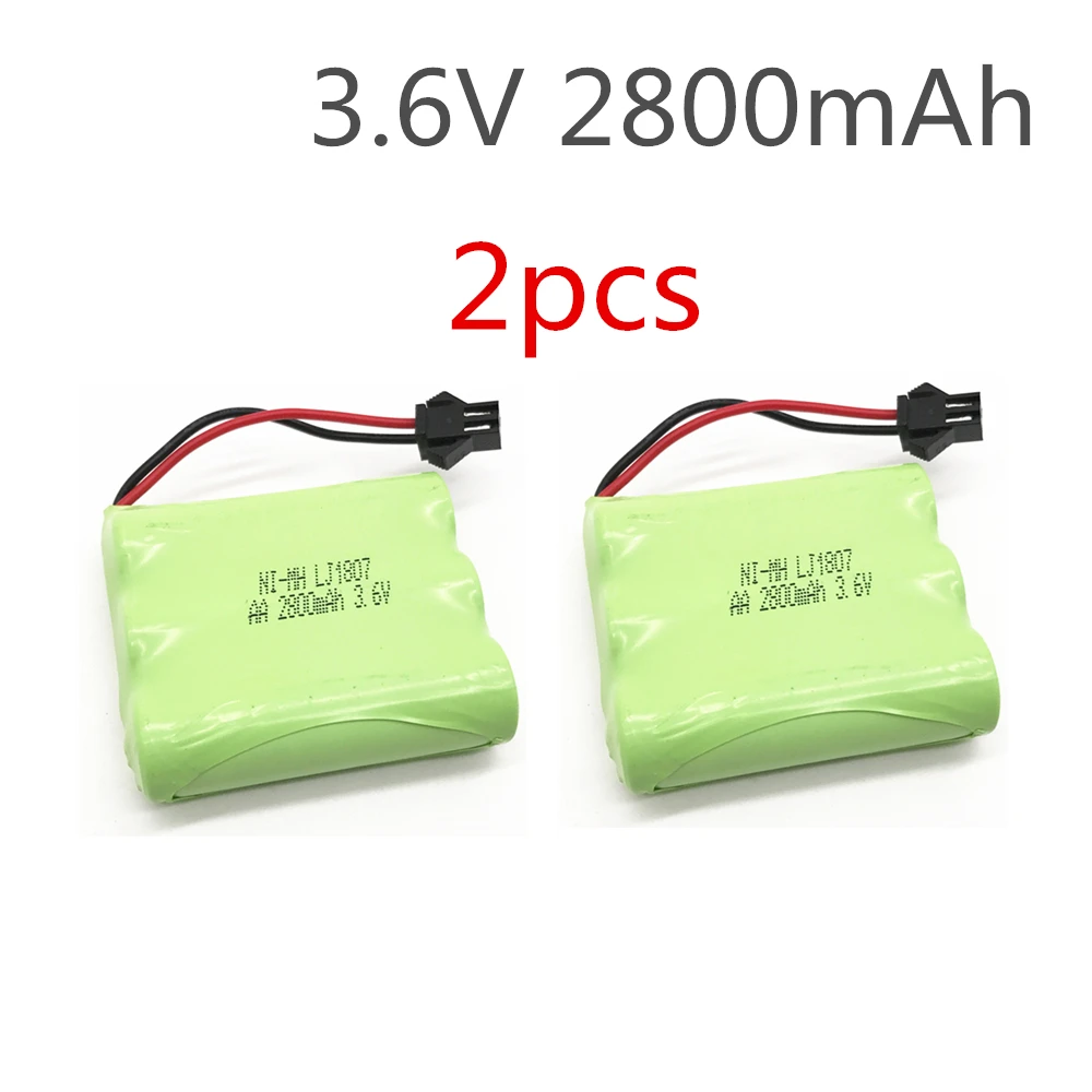 2pcs 3 6v battery 2800mah ni mh bateria 3 6v nimh battery font b pilas b