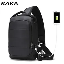 KAKA Модные мужские сумки повседневные брызгозащищенные Слинг Сумка 9,7 дюймов сумки через плечо для женщин Messager Черные Серые Мужские сумки на плечо