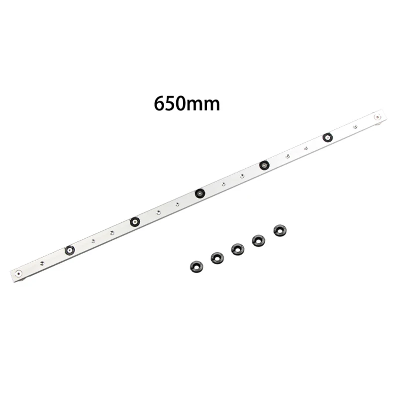 Алюминиевый сплав Т-треки слот Торцовочная дорожка и Торцовочная планка слайдер Настольная пила Торцовочная штанга Деревообрабатывающие инструменты DIY - Цвет: 650mm Miter Bar