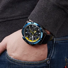 MEGIR Лидирующий бренд Для мужчин творчески Кварцевые наручные часы Водонепроницаемый спортивные часы мужской кожаный ремешок часов Relógio Masculino