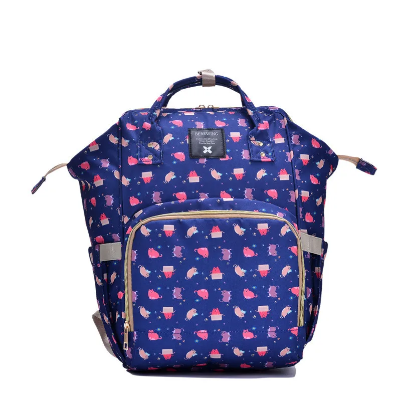 Baby Diaper Bag Maternity Nappy Bag Mummy Travel Backpack Nursing Bag For Baby Stroller Large Capacity Print Wetbag 42X27X21CM (31)