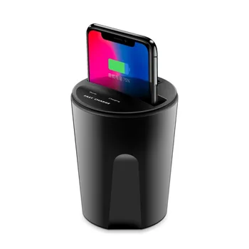 QI Wireless Car Charger Cup Mobile Phone Fast Charger 10W Wireless Charging For iphone X 8 Samsung Galaxy S8S7S6 Holder Stand