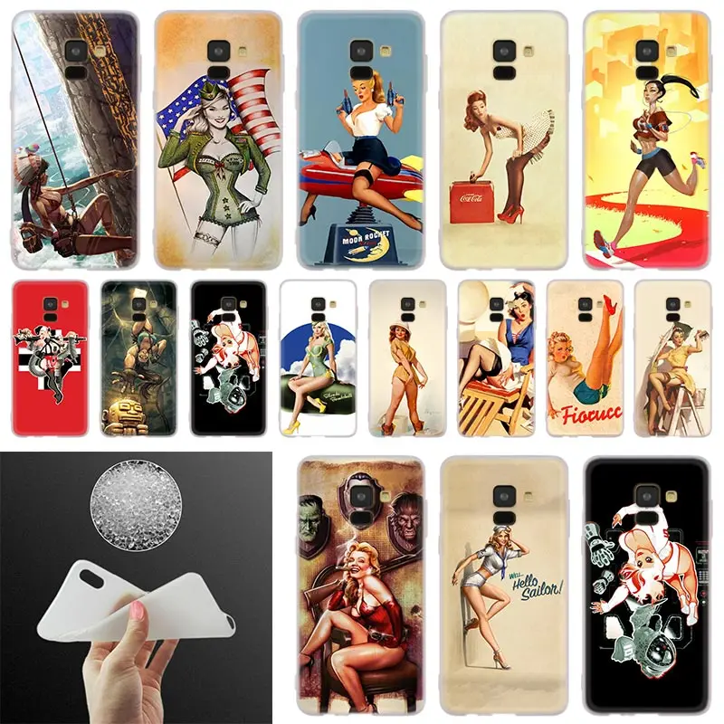 

PinUp Pin Up Girl Soft Cover Phone Case For Samsung Galaxy A50 A10 A20 A30 A40 A60 A70 A6 A8 Plus A7 A9 2018 A3 A5 2017 A90
